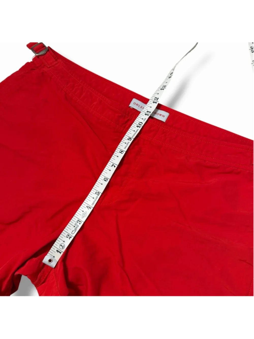 Orlebar Brown Bulldog Swim Trunks Mens 36 Adjustable Red 5” Inseam *SPOTS*